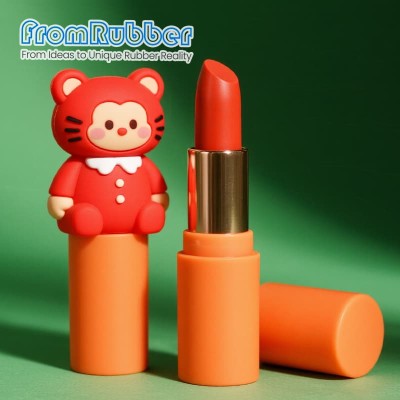 Fashionable Personalized Custom Logo Lipstick Silicone Case – Durable & Compact