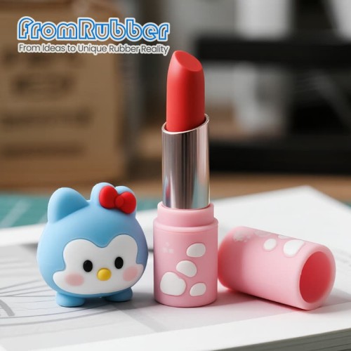 Custom Silicone Lipstick Holder Lip Gloss Silicone Case | Cute & Cartoon