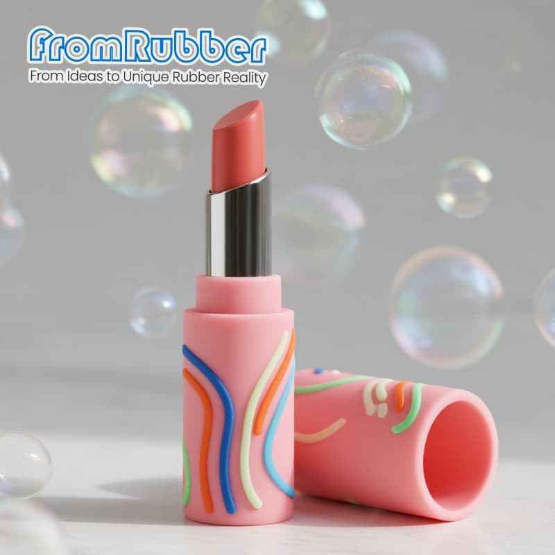 Silicone lip gloss holder - side view