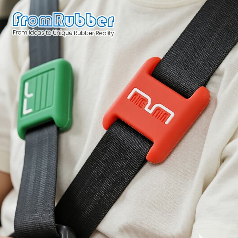 Durable and washable silicone seat belt cover