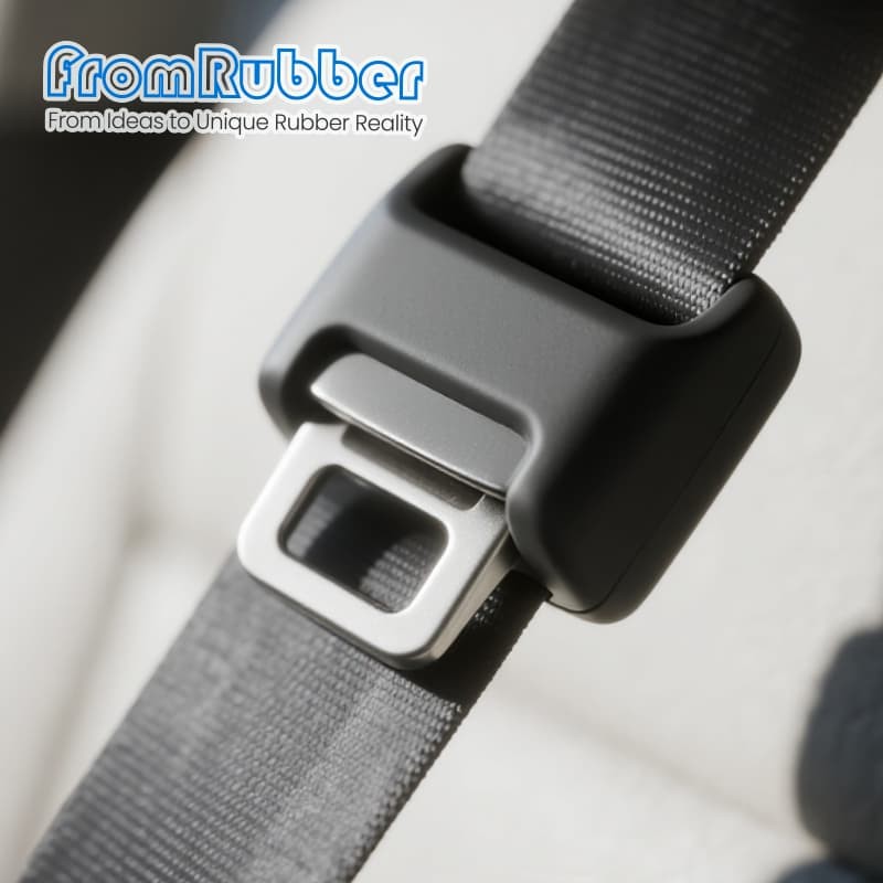 Silicone seat belt buckle cover protection