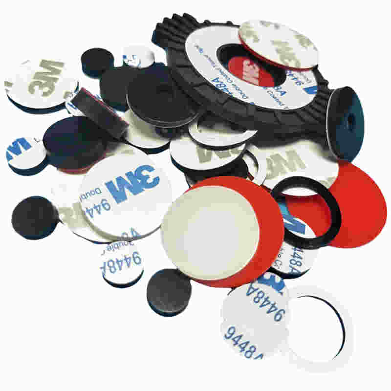 Custom self-adhesive silicone rubber pad with 3M backing