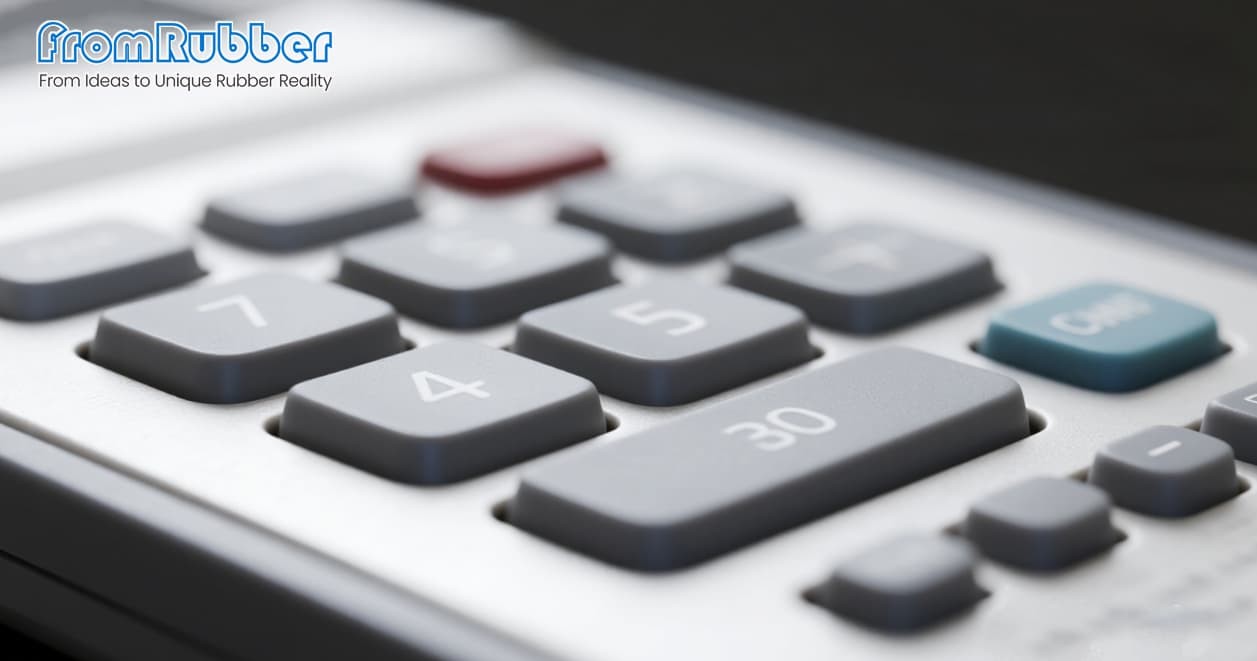 Manufacturing process of rubber keypads