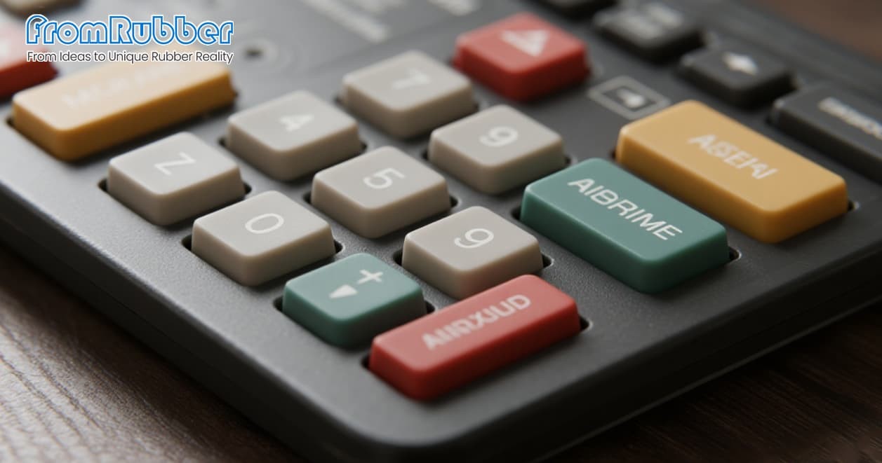 Comparison of new vs. worn rubber keypad