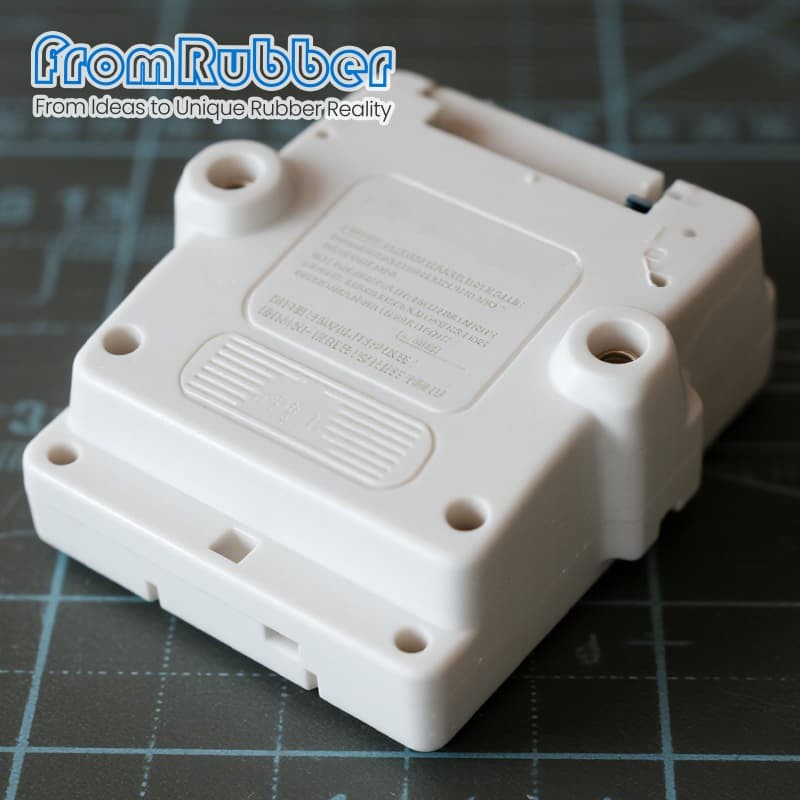 Close-up of DIN rail mounting mechanism showing snap-on clips and rail engagement