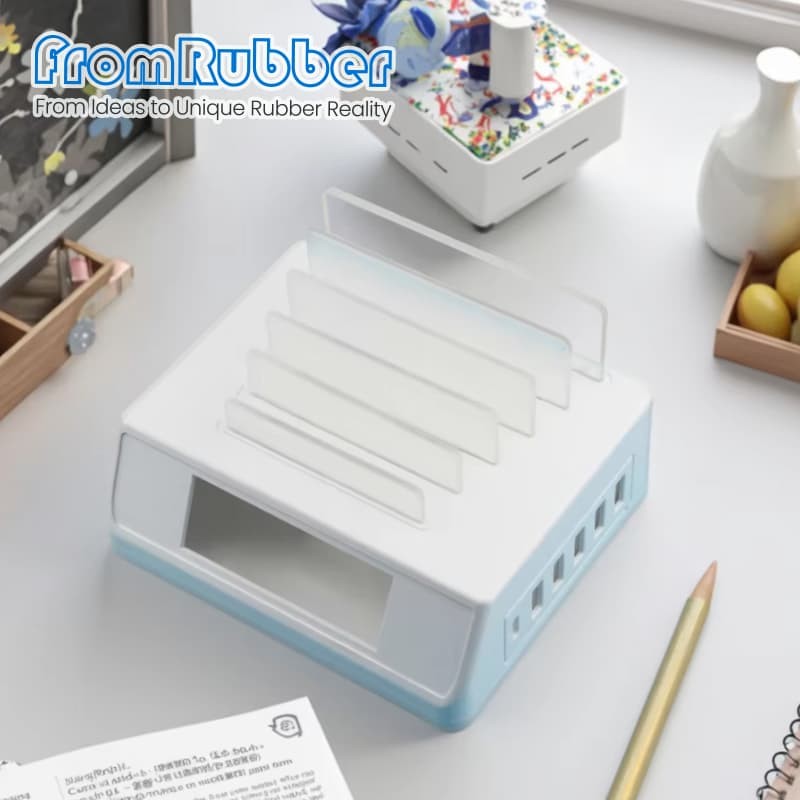 Cutaway view showing internal fire barrier, heat sink mounting, and component isolation inside the Fireproof USB Charger Enclosure