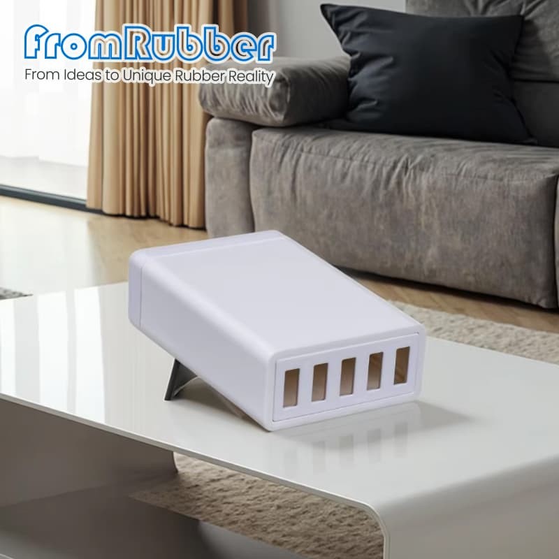 Power Adapter Housing Multi-port Type C Charger Shell - Professional White Render