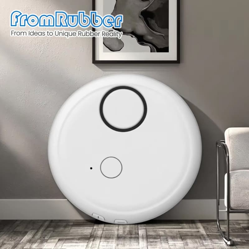 Round Plastic Housing with Buzzer Cavity for Smart Home Security Vibration Alarm - Front View