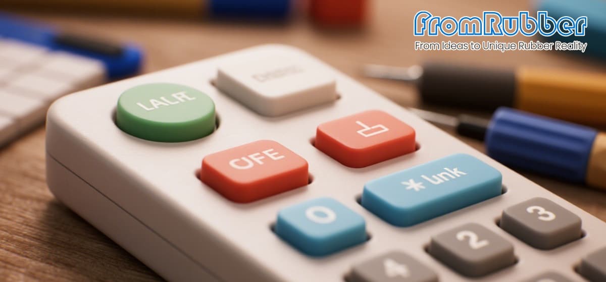 Pie chart showing cost distribution for silicone keypad manufacturing processes