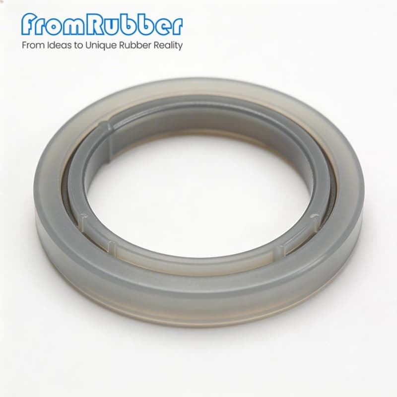 Silicone molecular structure swelling in oil microscopic view