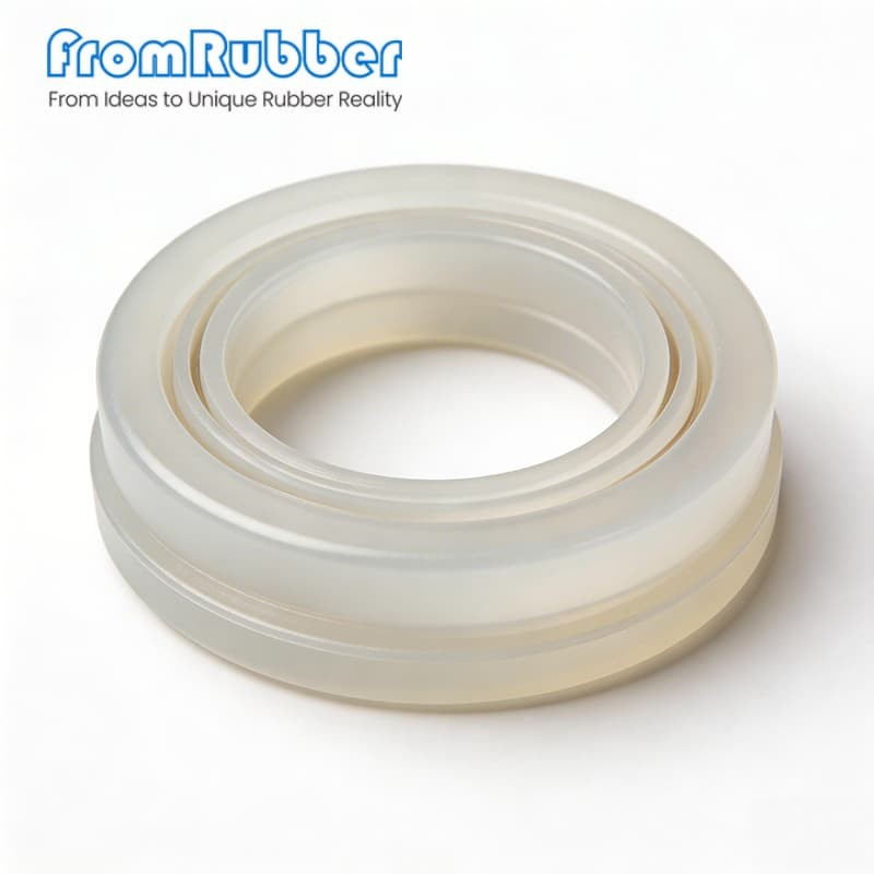 Leak-proof silicone gaskets for oil and fuel applications – blue fluorosilicone material sample