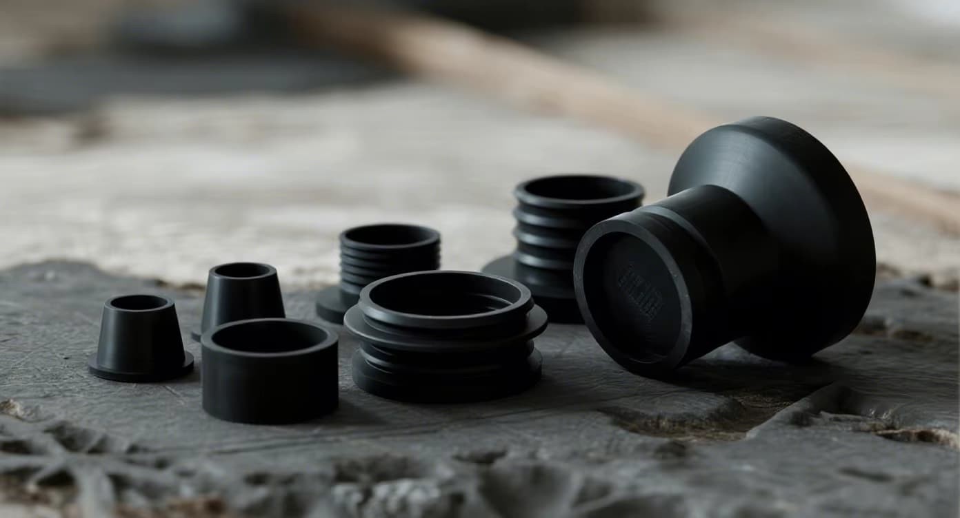 FromRubber durable silicone protective plugs for machined parts, threaded hole protection during shipping, custom silicone thread protectors for industrial components