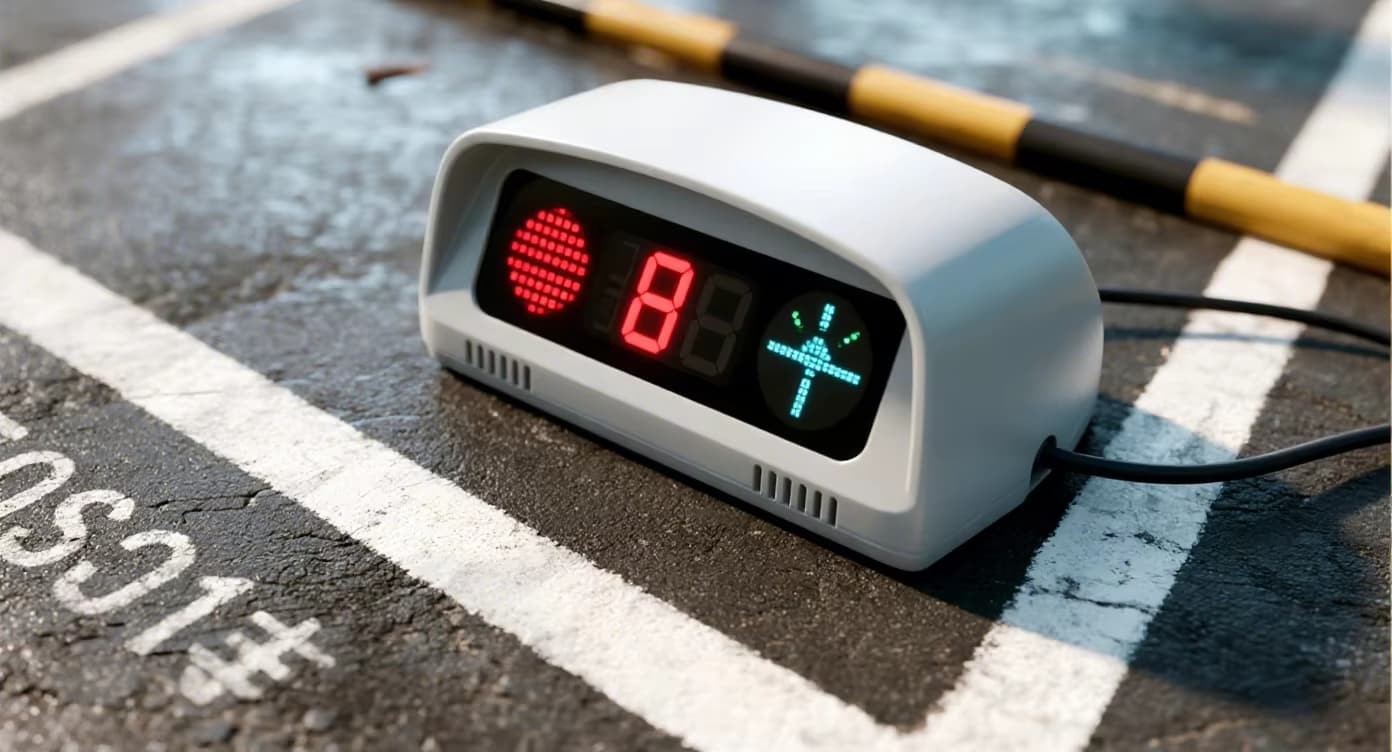 Parking lot ultrasonic detector housing with high IP66 rating from FromRubber - durable waterproof enclosure for outdoor vehicle detection