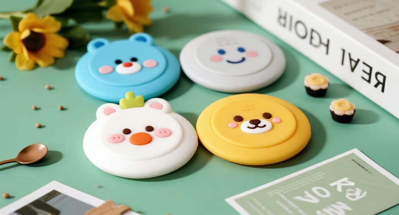 Food-grade cartoon silicone cup lids safety certification and quality control at FromRubber factory