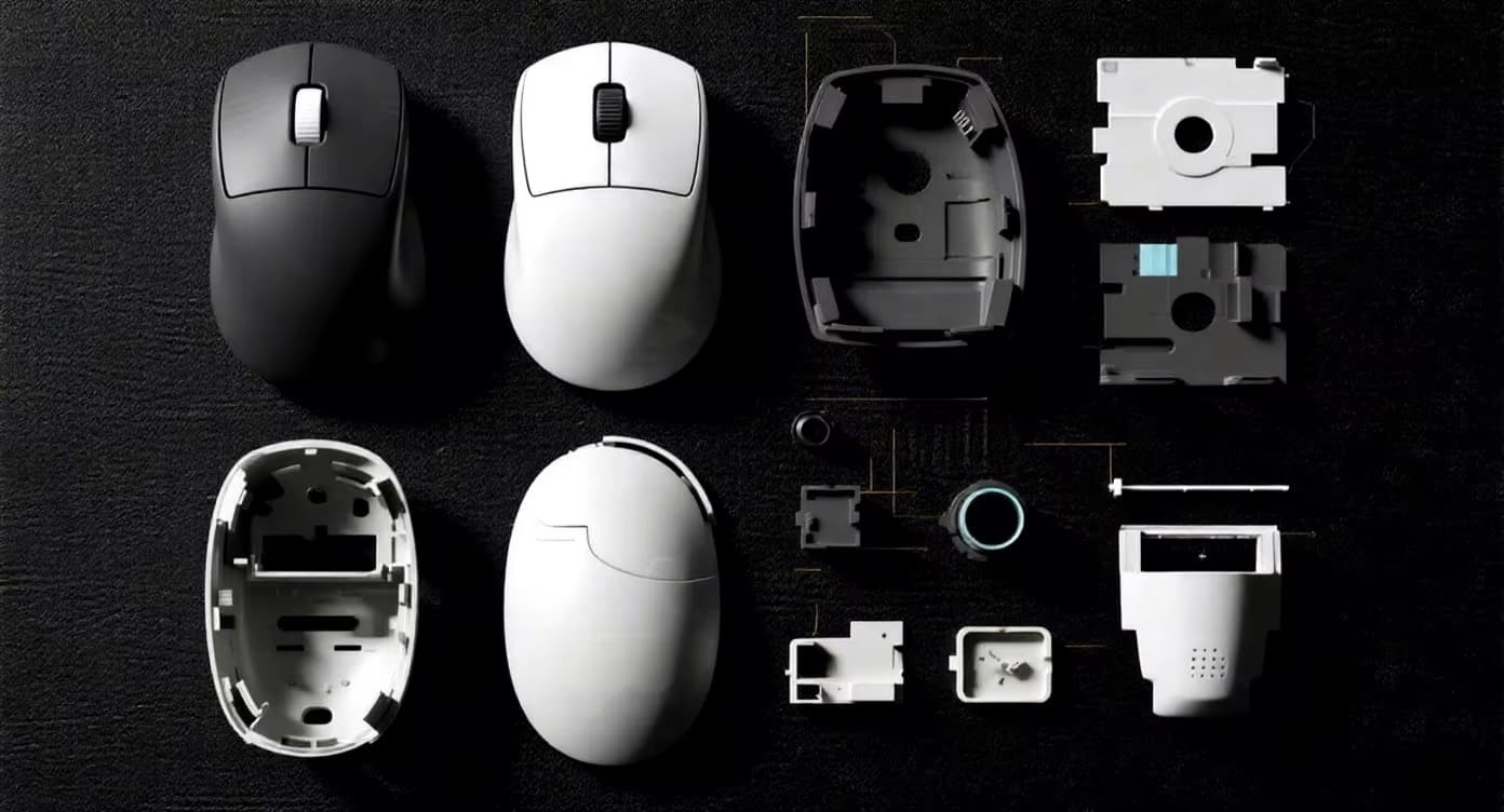 Custom plastic mouse housing injection mold cost breakdown - from prototype to high-volume production molds by FromRubber