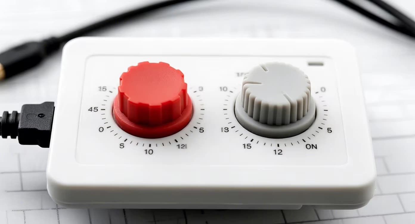 Large volume plastic switch knob cap injection molding production line from FromRubber showing multi-cavity molds and automated manufacturing for cost reduction