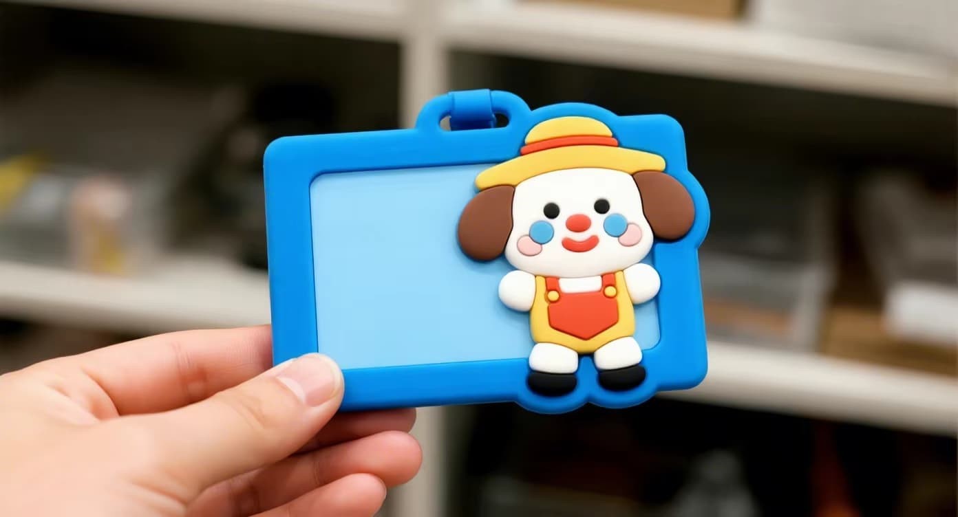FromRubber colorful cartoon silicone card holders for kids and adults, cute animal designs for ID cards