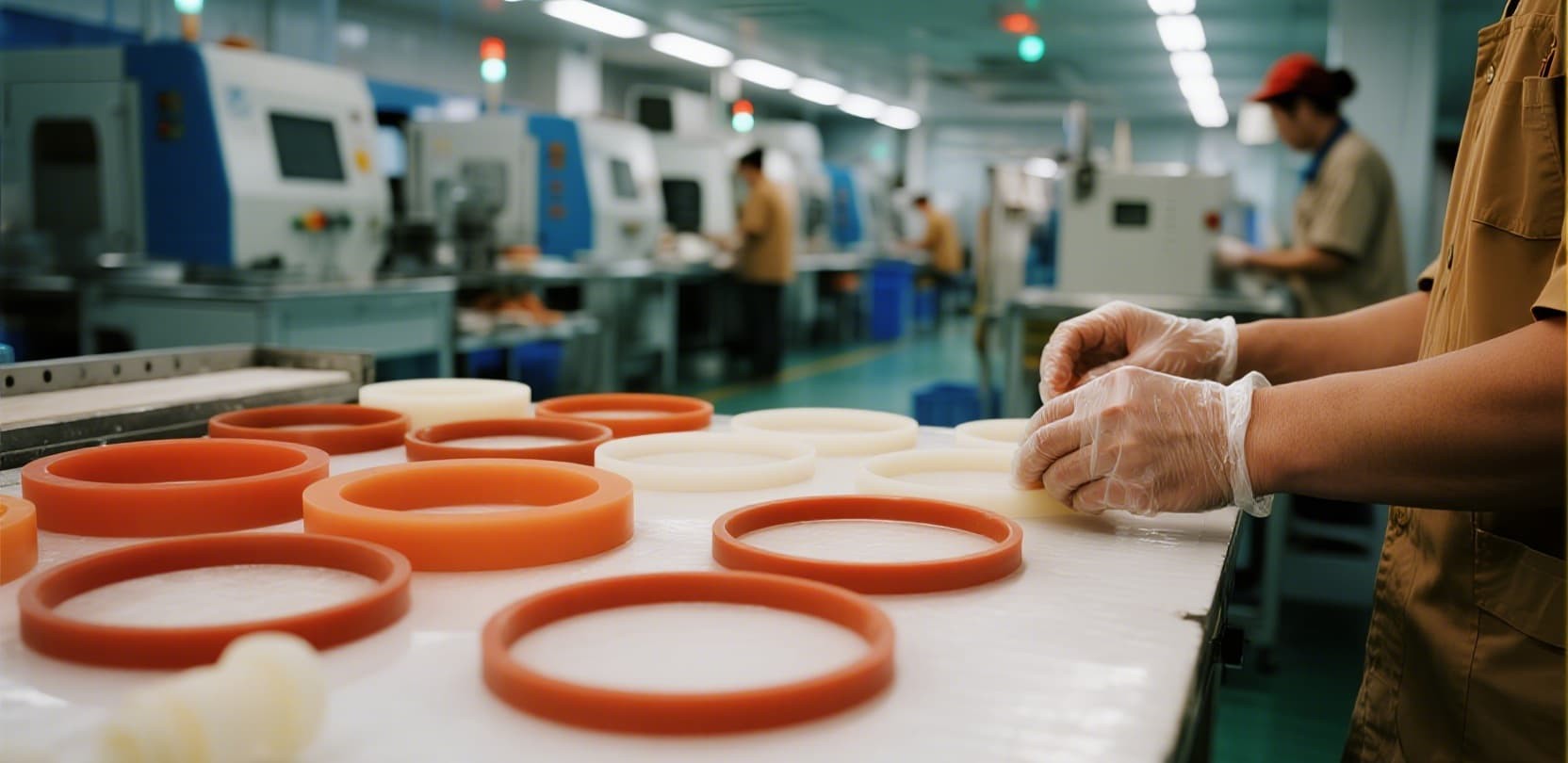 Precision industrial manufacturing facility for silicone components
