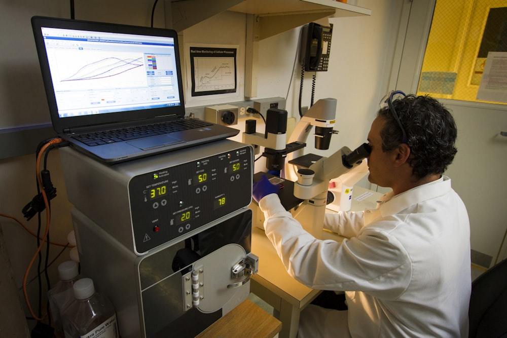 Laboratory testing of medical materials showing chemical resistance validation