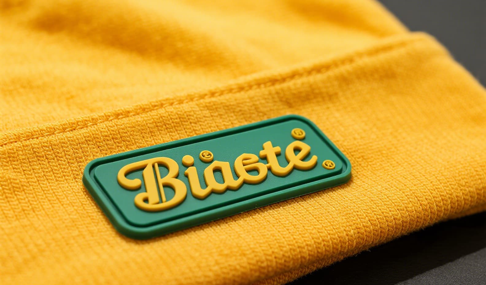 Athletic footwear with silicone patch branding