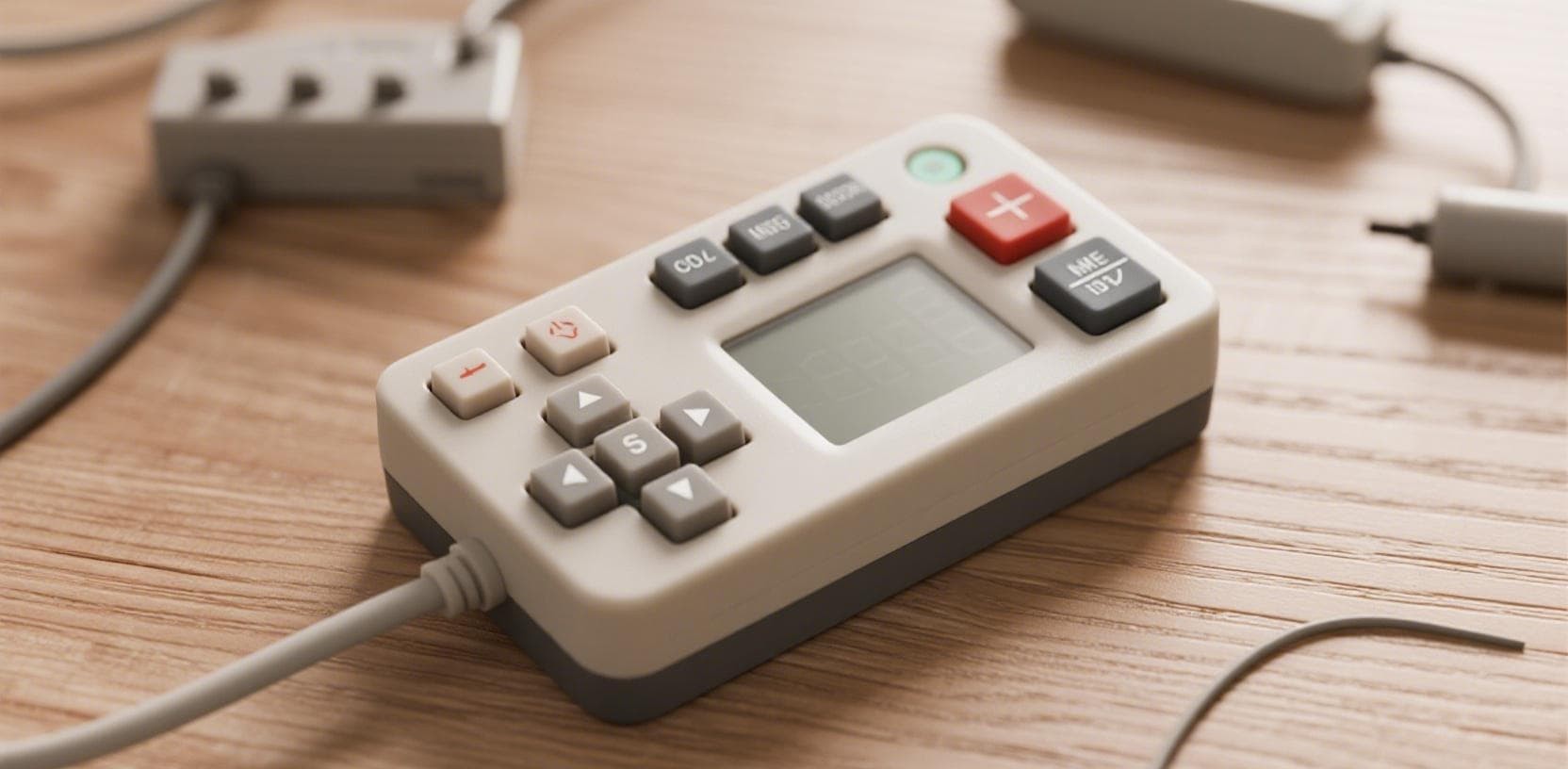 Design engineer using digital tablet to review silicone keypad CAD model specifications