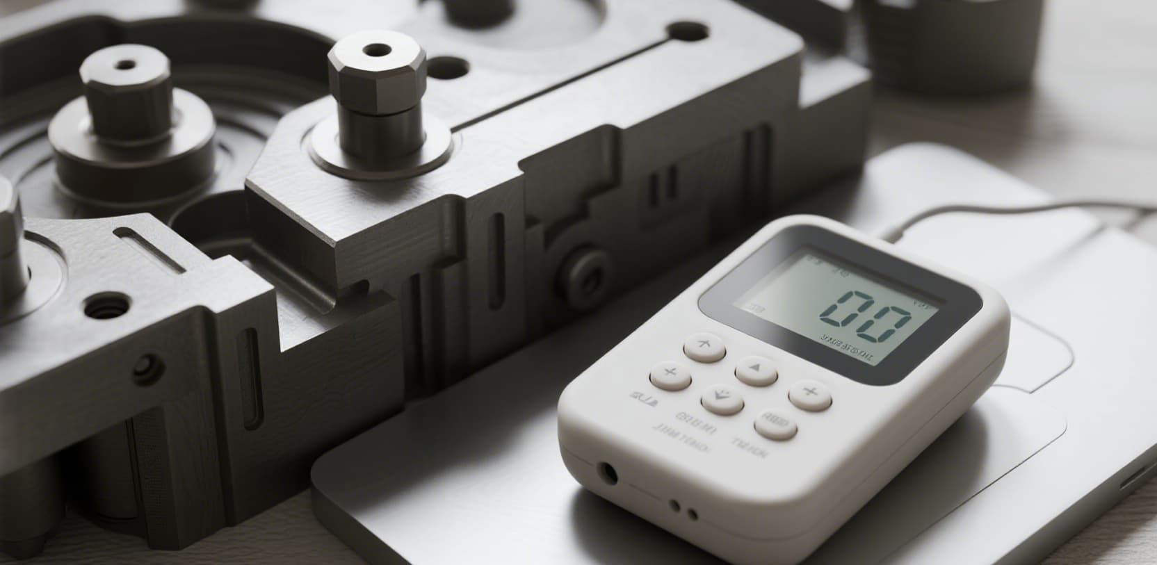 Industrial automation system for silicone rubber compression molding and keypad production