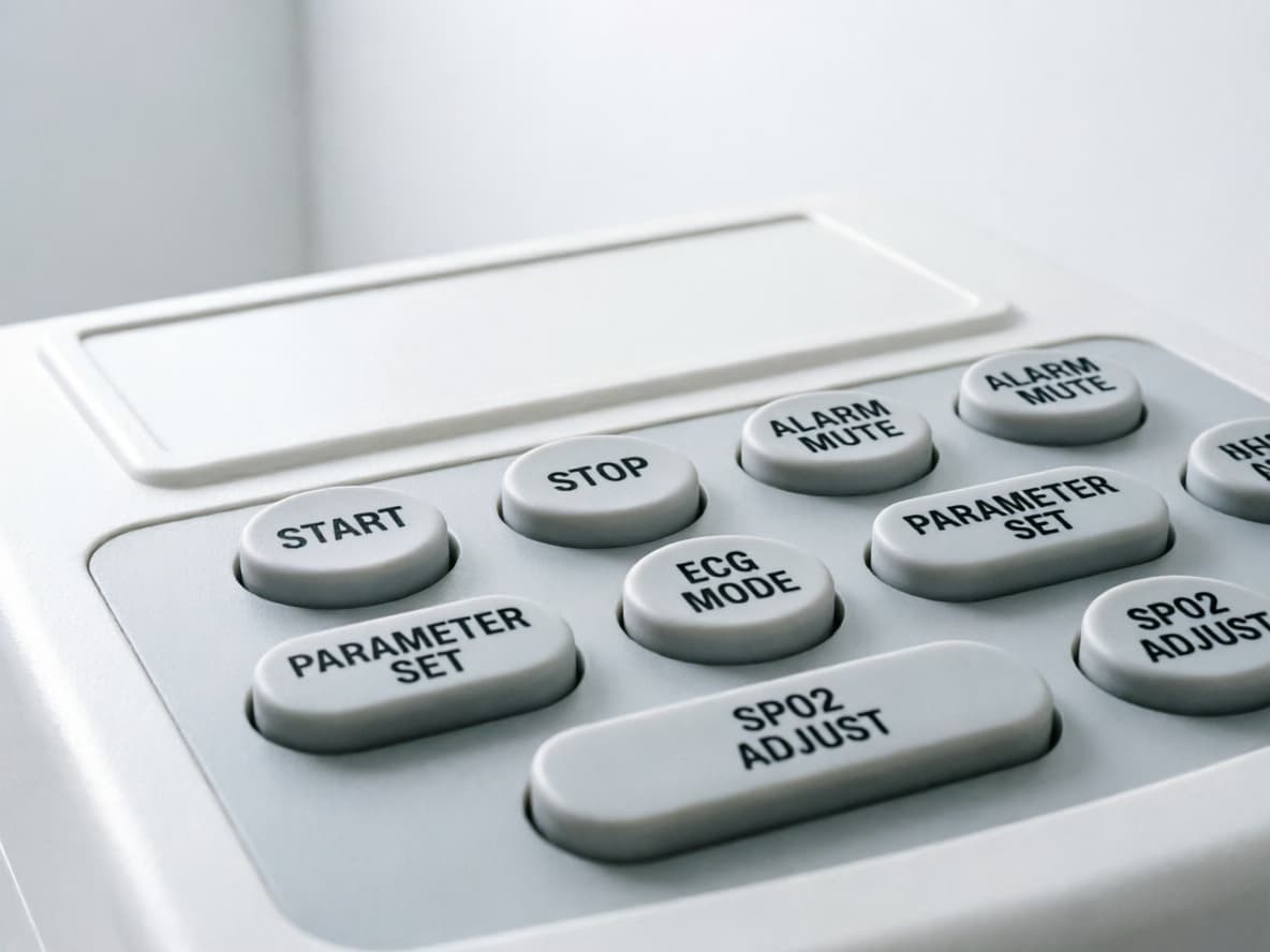 Medical device with P+R keypad panel