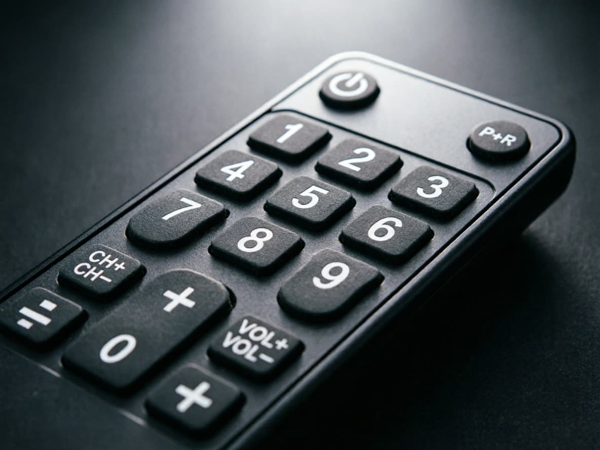 Remote control with P+R rubber keypad