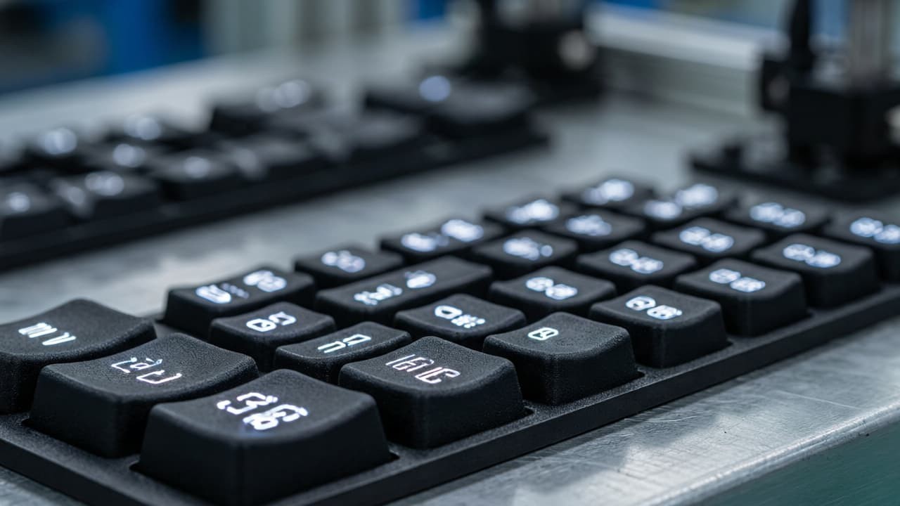 Backlit silicone keypad with laser-etched translucent characters