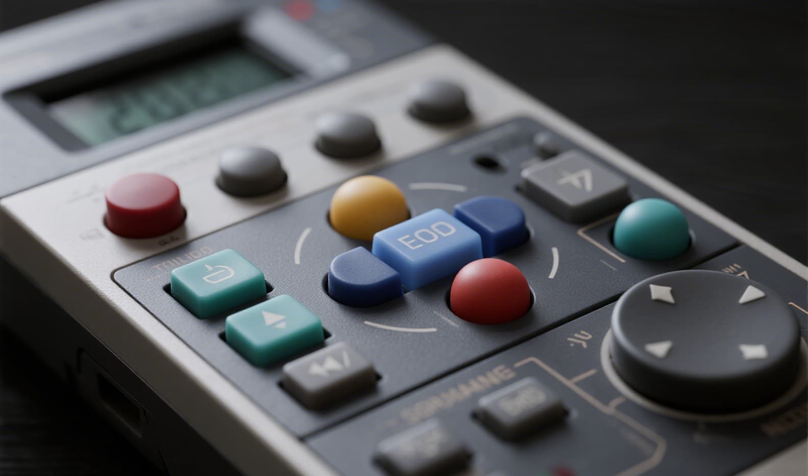 Spectrum Analyzer Silicone Keypad showing visible aging signs – cracking, tacky surface, and worn conductive pills