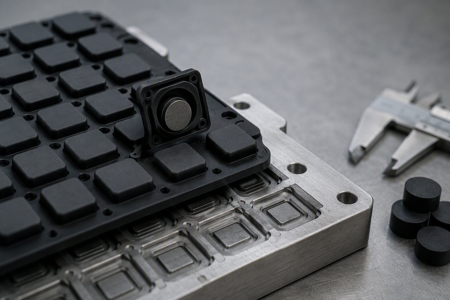 custom MIDI silicone button pads mold