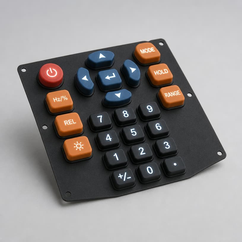 Custom silicone keypad with function keys