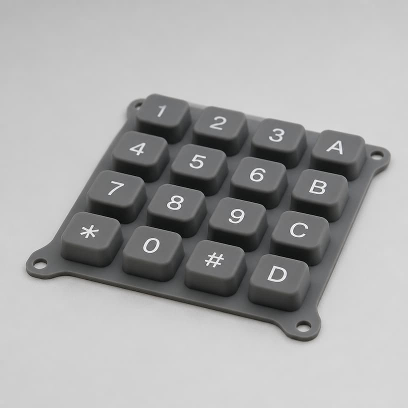 Variety of silicone rubber keypads for different devices