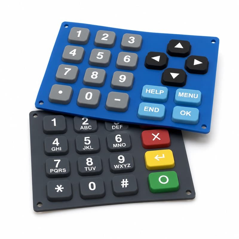 Backlit measurement device silicone keypad
