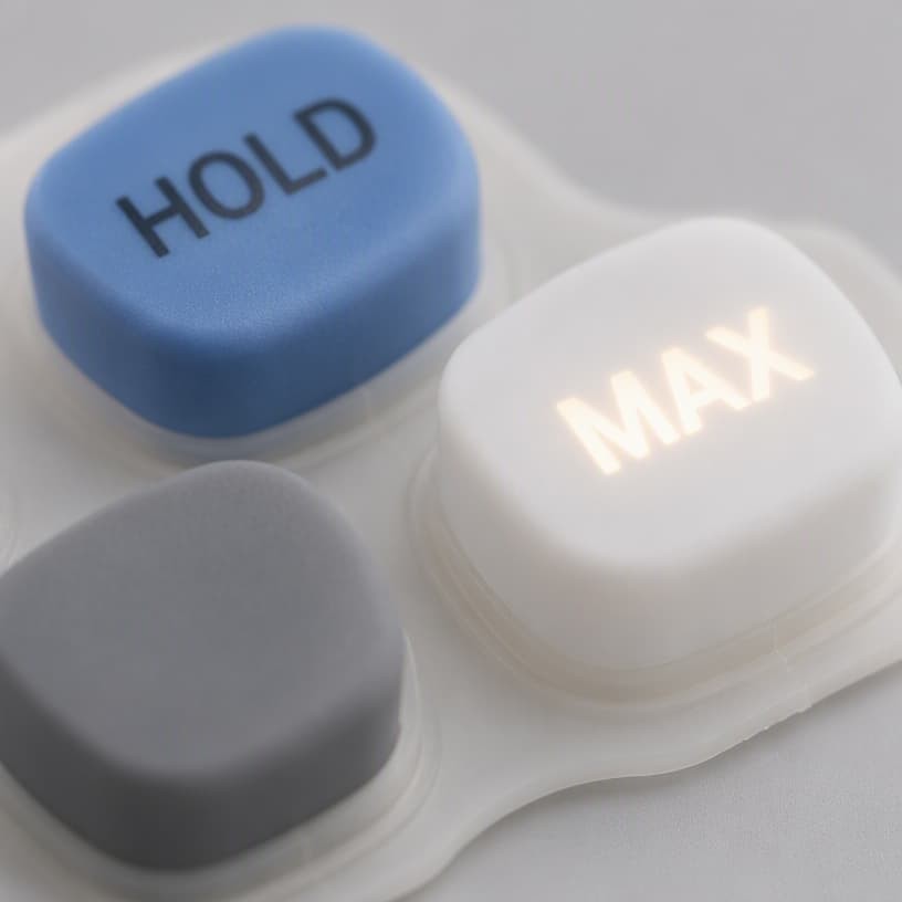 Silicone keypad prototypes for validation