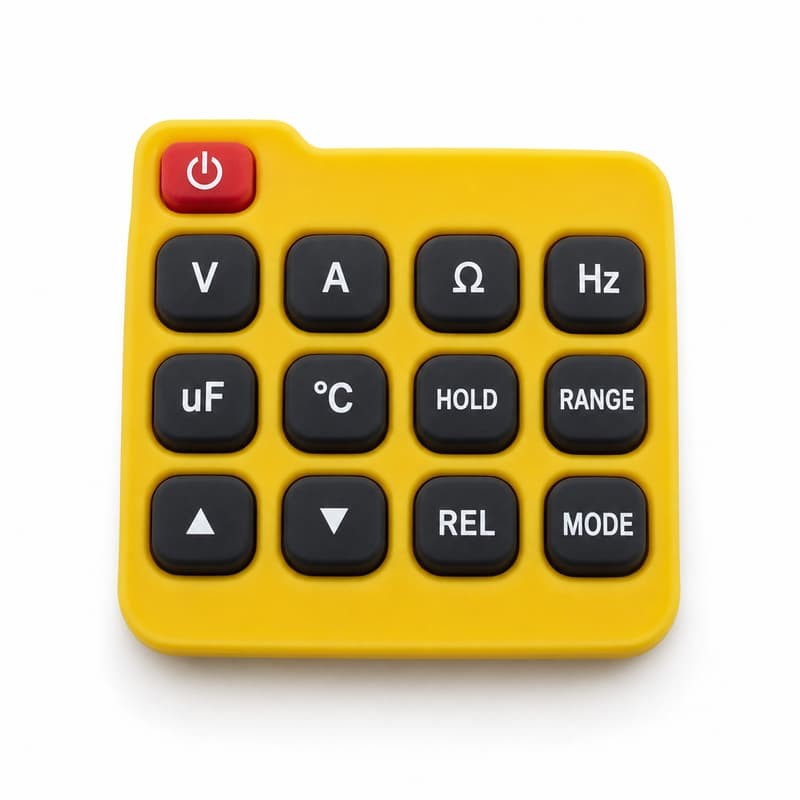 Outdoor pH meter silicone keypad with measurement function keys