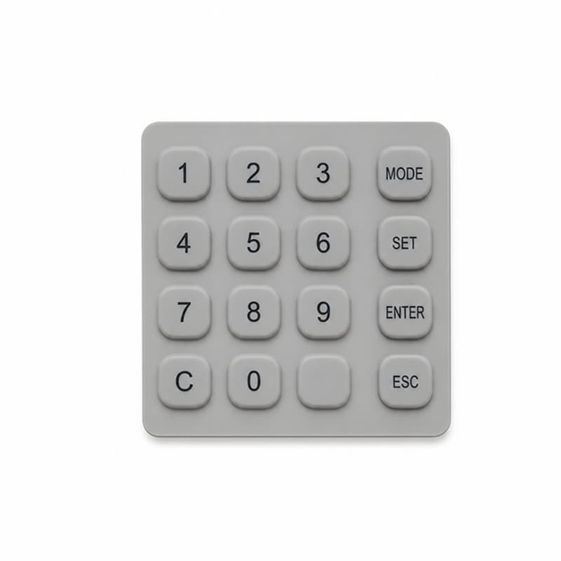 Gray forklift instrument keypad with numeric keys, MODE, SET, ENTER and ESC