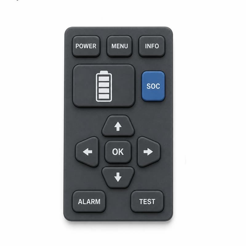 Compact beige instrument keypad with POWER, MODE, INFO, ECO, LOCK and RESET keys