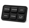 Why are soft silicone buttons suitable for commercial beverage equipment?