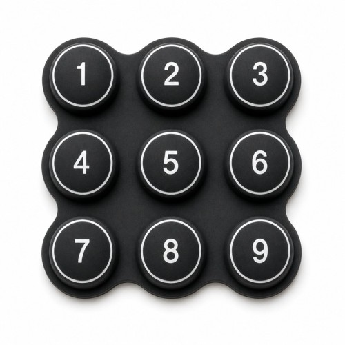 StairClimber Silicone Keypad Pad with Conductive Carbon Pills & Optional Backlight