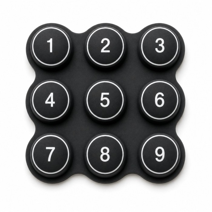 StairClimber Silicone Keypad Pad with Conductive Carbon Pills & Optional Backlight