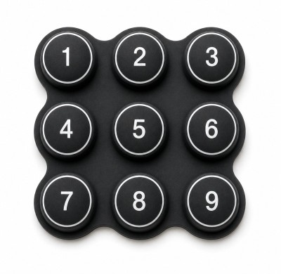 StairClimber Silicone Keypad Pad with Conductive Carbon Pills & Optional Backlight