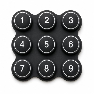 StairClimber Silicone Keypad Pad with Conductive Carbon Pills & Optional Backlight