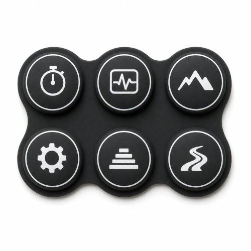 StairClimber Silicone Keypad Pad with Conductive Carbon Pills & Optional Backlight