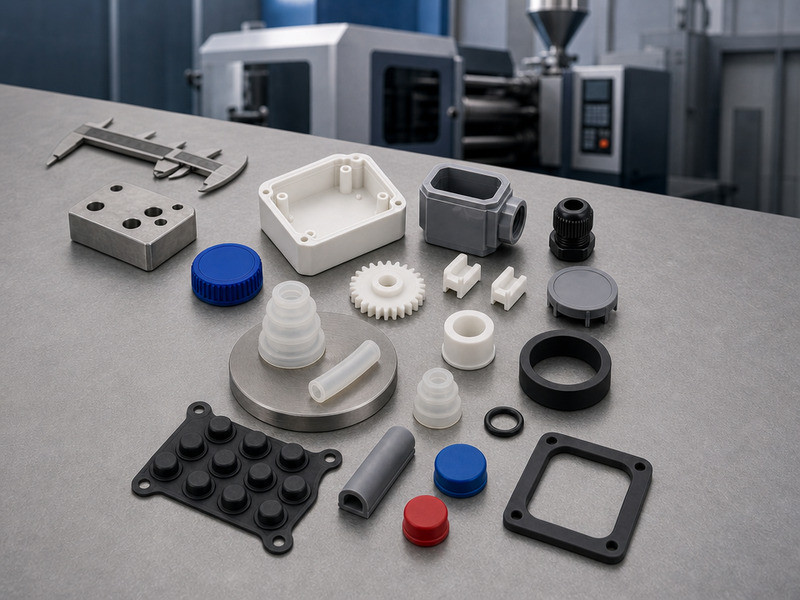 Industrial workshop floor with precision manufacturing machinery