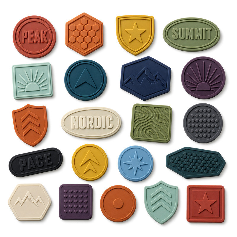 Range of durable silicone patches produced for workwear and industrial garment branding