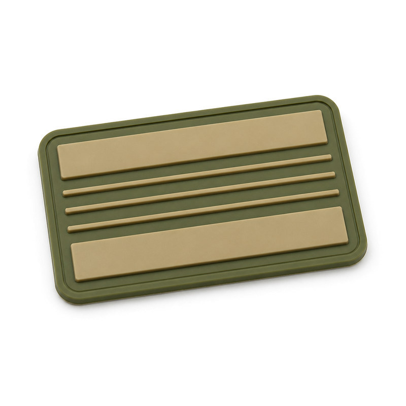 Close-up of a silicone patch with wide and narrow raised ridges showing different relief heights