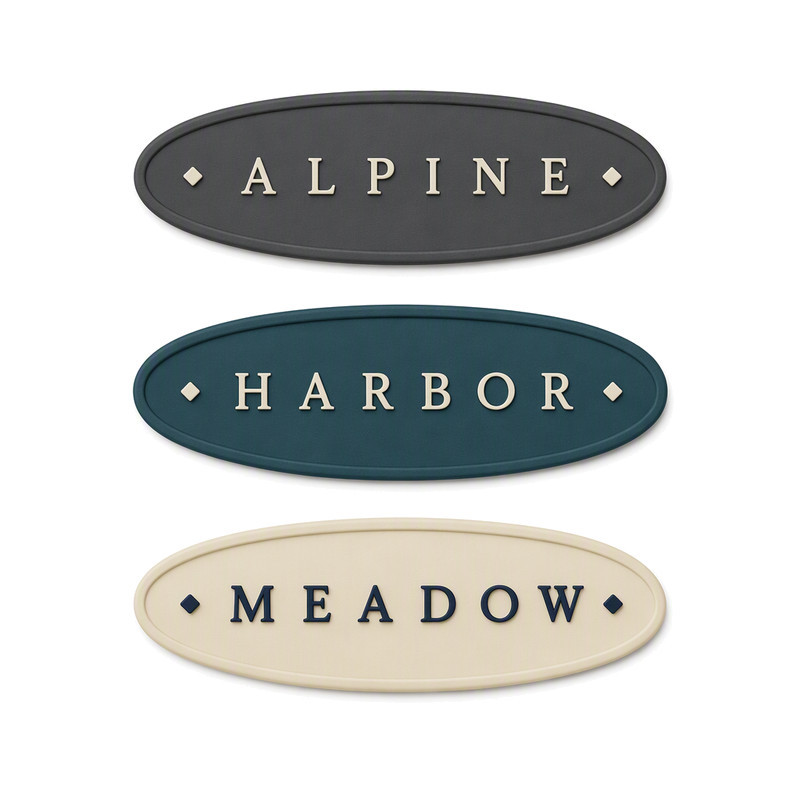 Moulded silicone heat transfer labels with raised wordmark lettering for sportswear branding