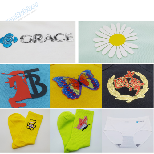 Heat Transfer Silicone labels For Clothing | Rubber Patch Manufactruer