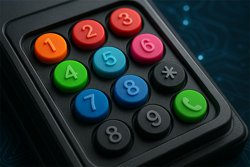 Custom conductive silicone button keypad